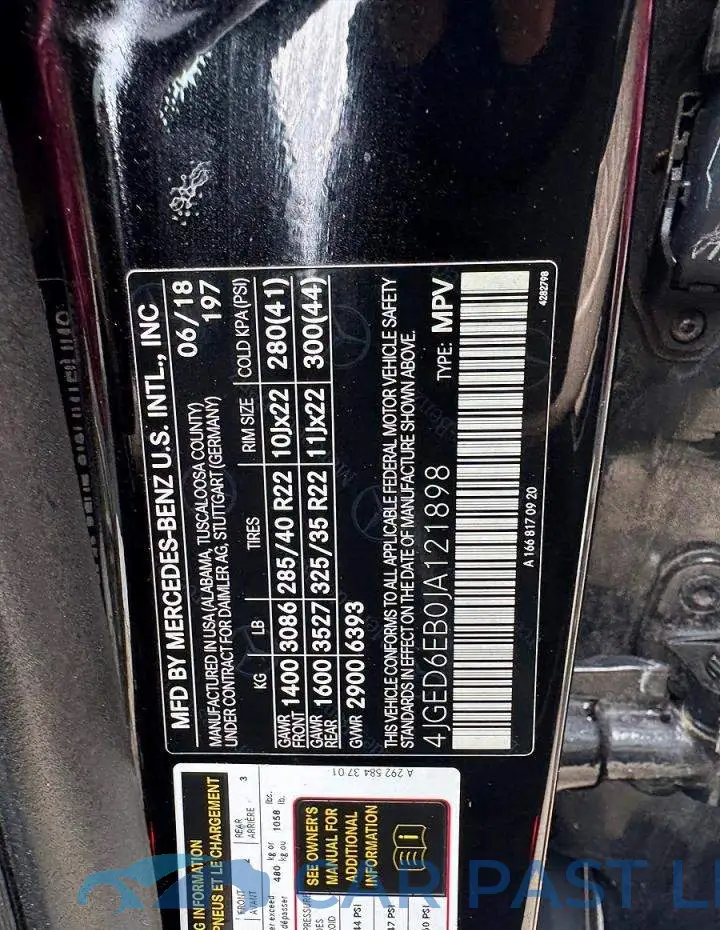 4JGED6EB0JA121898# 13