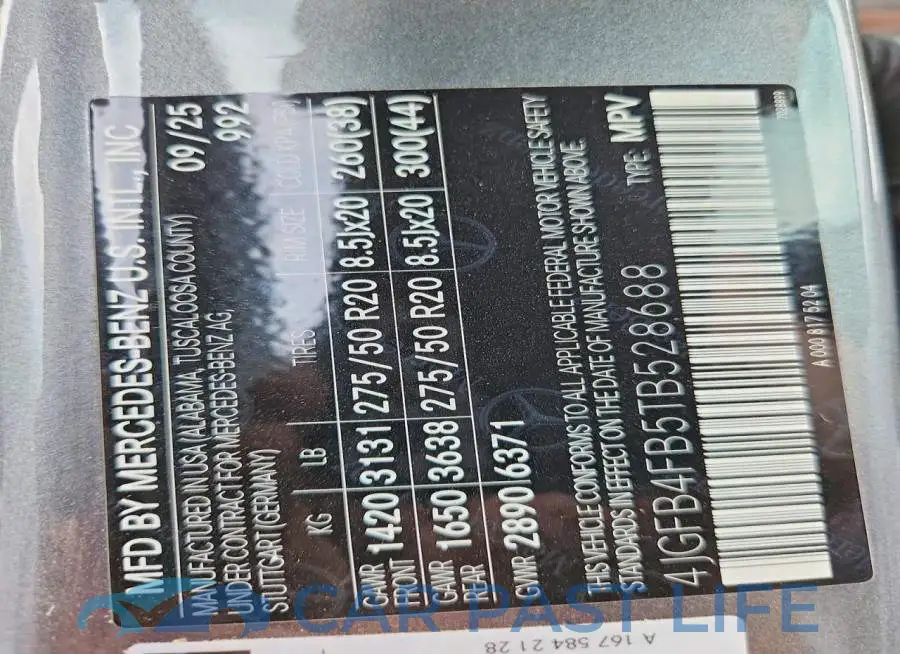 4JGFB4FB5TB528688# 13