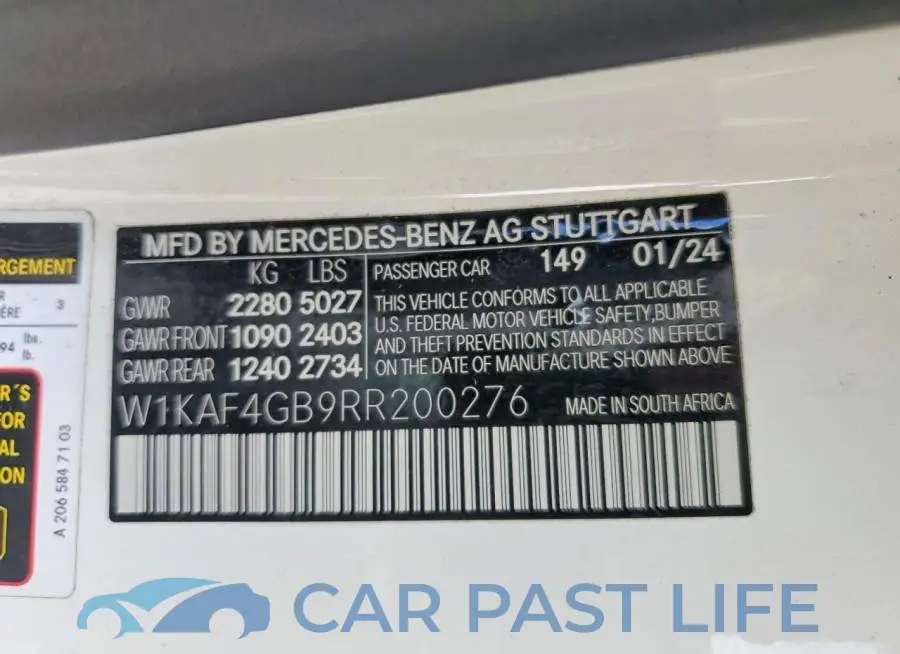 W1KAF4GB9RR200276# 12