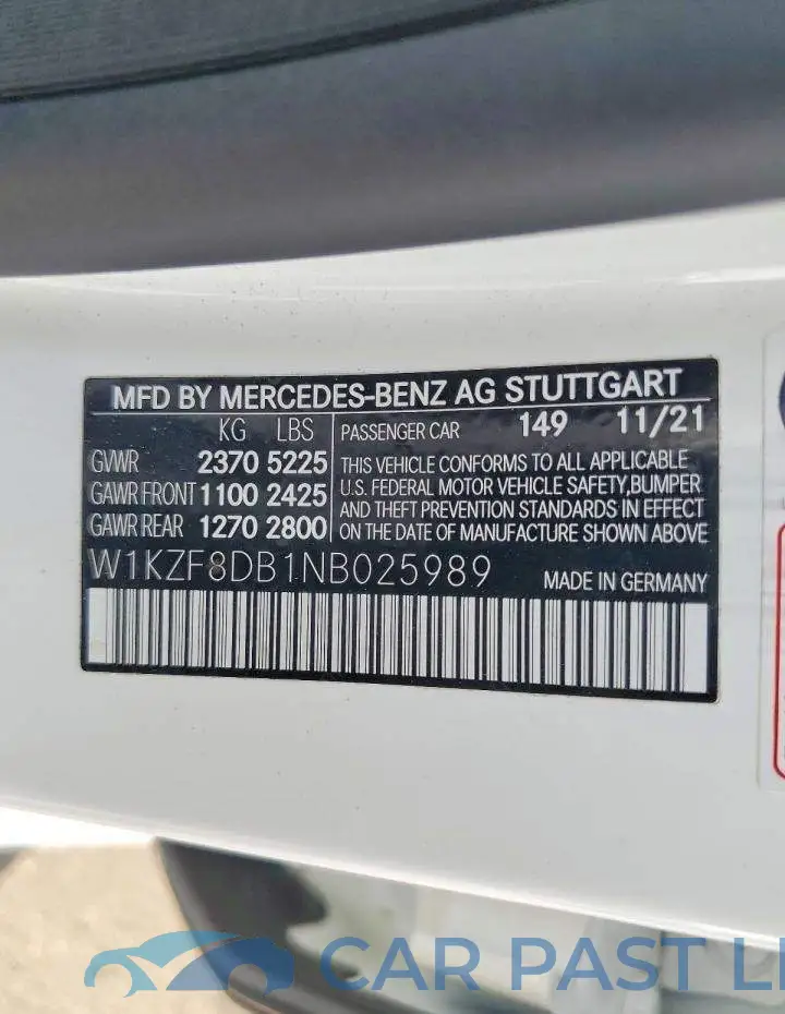 W1KZF8DB1NB025989# 12