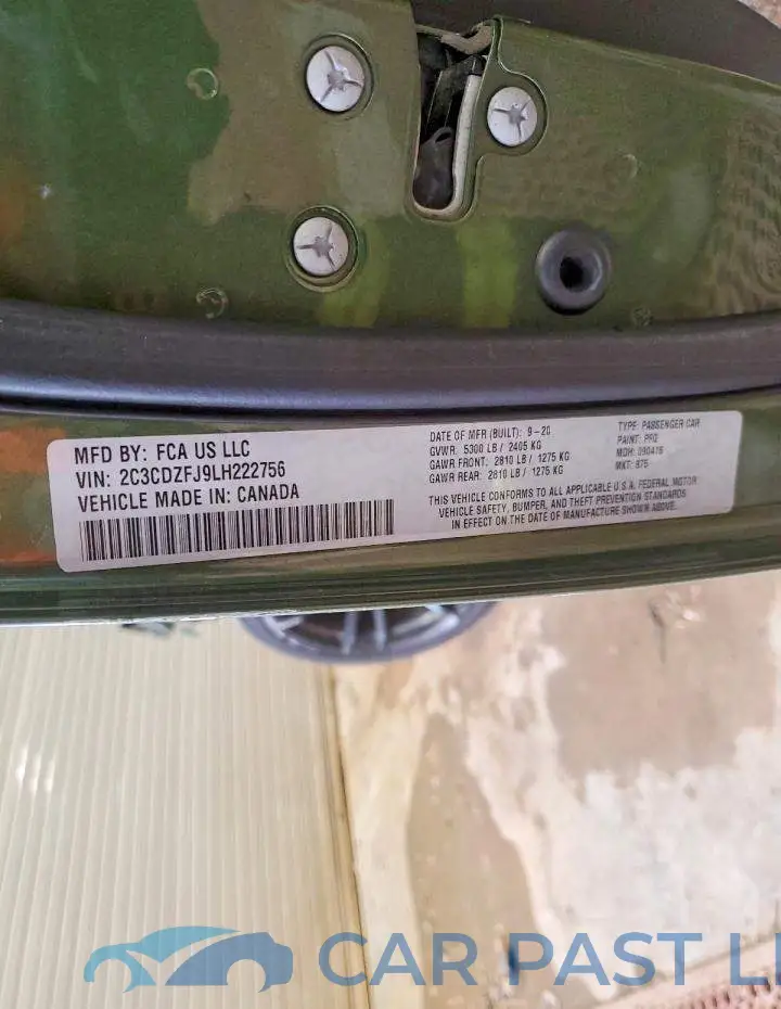 2C3CDZFJ9LH222756# 13