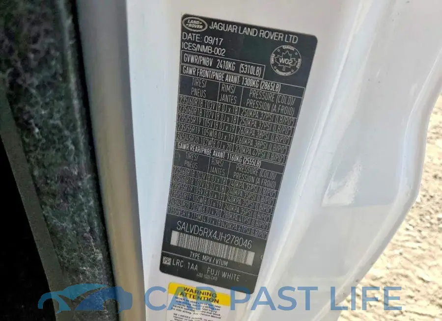 SALVD5RX4JH278046# 12