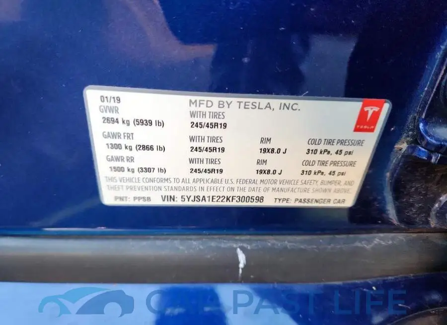 5YJSA1E22KF300598# 13