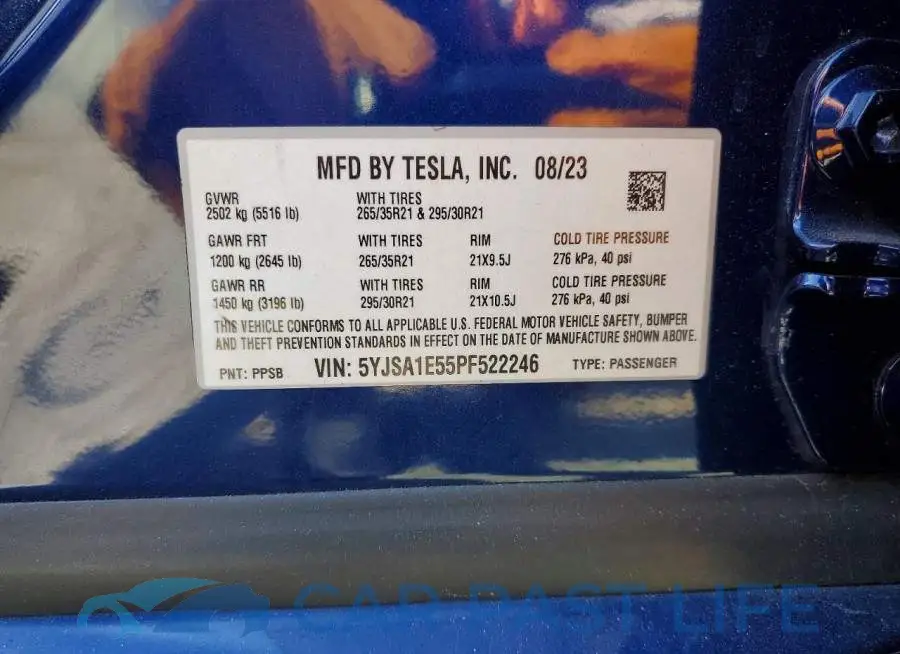 5YJSA1E55PF522246# 12
