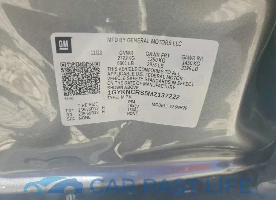 1GYKNCRS5MZ137222# 14