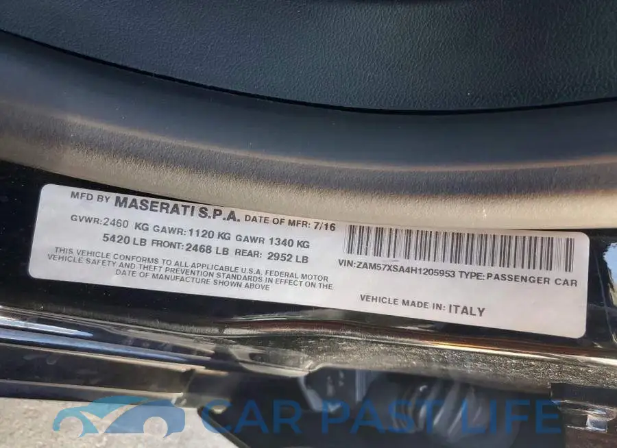 ZAM57XSA4H1205953# 12