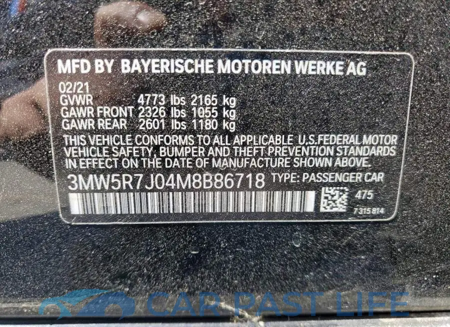 3MW5R7J04M8B86718# 12