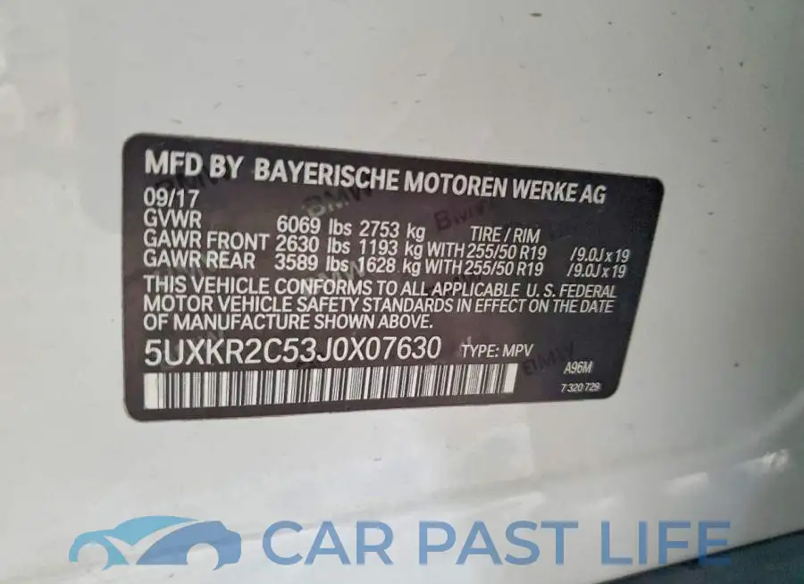 5UXKR2C53J0X07630# 13