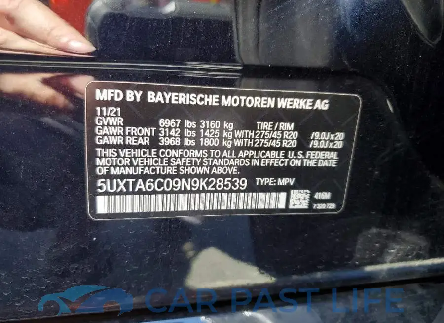 5UXTA6C09N9K28539# 13