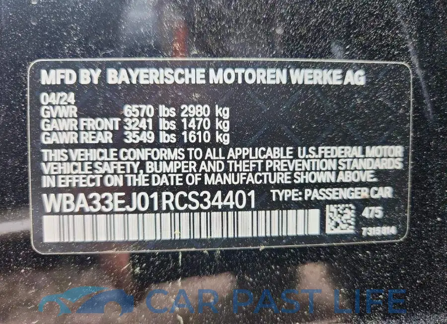 WBA33EJ01RCS34401# 12