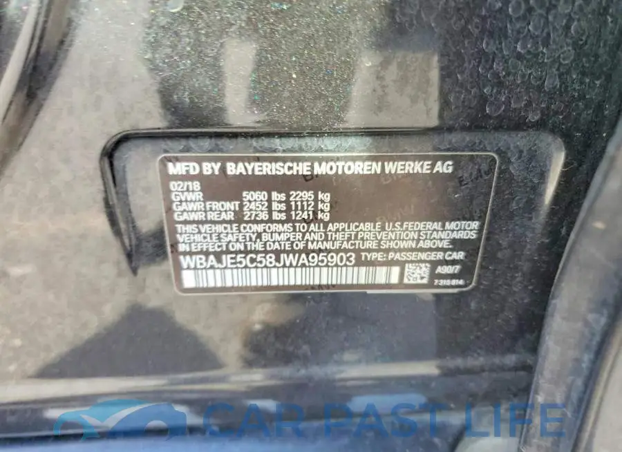 WBAJE5C58JWA95903# 12