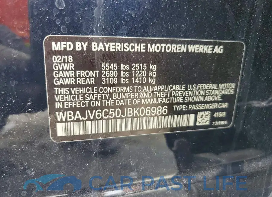 WBAJV6C50JBK06986# 13
