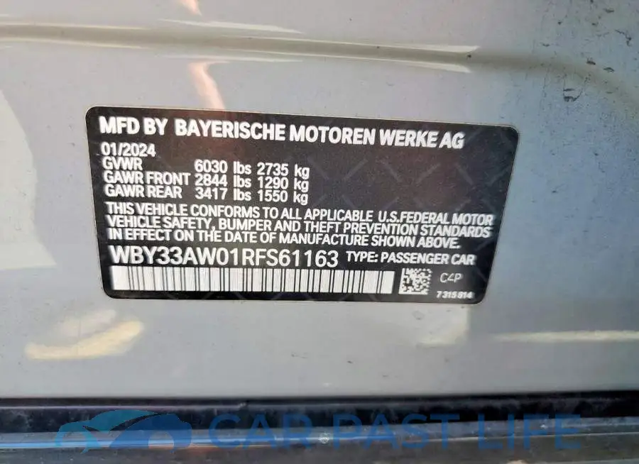 WBY33AW01RFS61163# 12