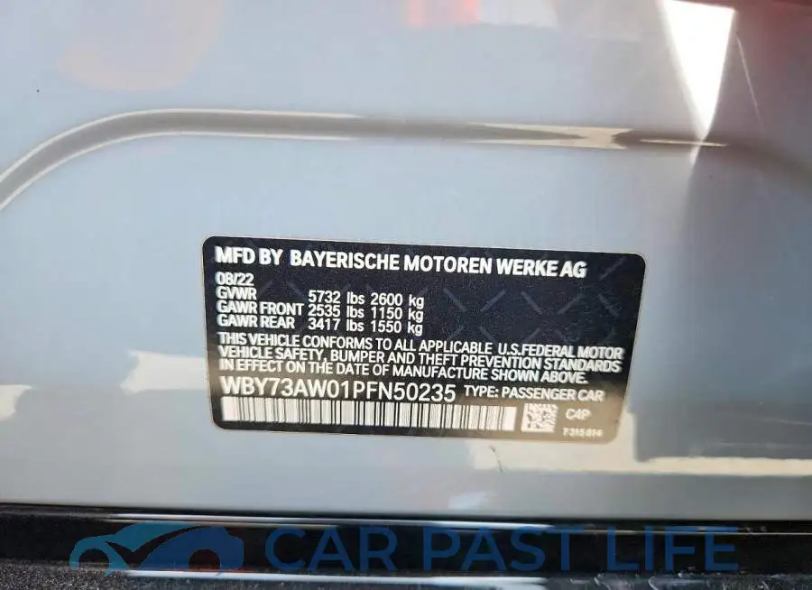 WBY73AW01PFN50235# 12