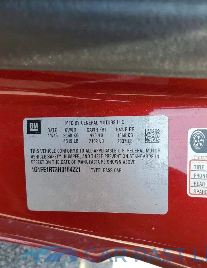 1G1FE1R73H0164221# 12