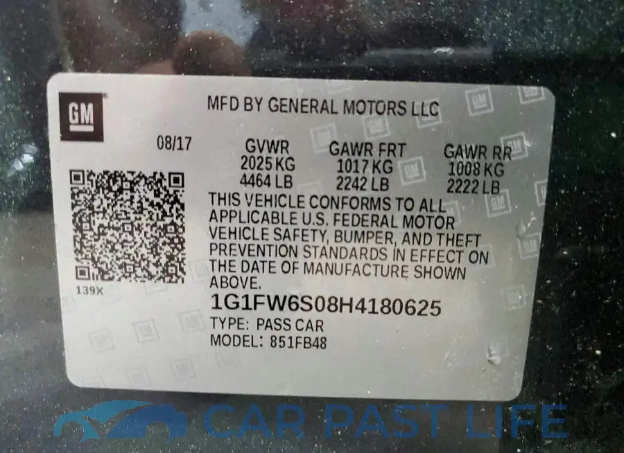 1G1FW6S08H4180625# 12