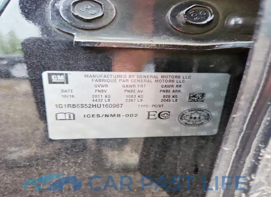 1G1RB6S52HU160987# 12
