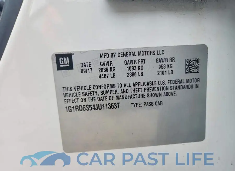 1G1RD6S54JU113637# 12