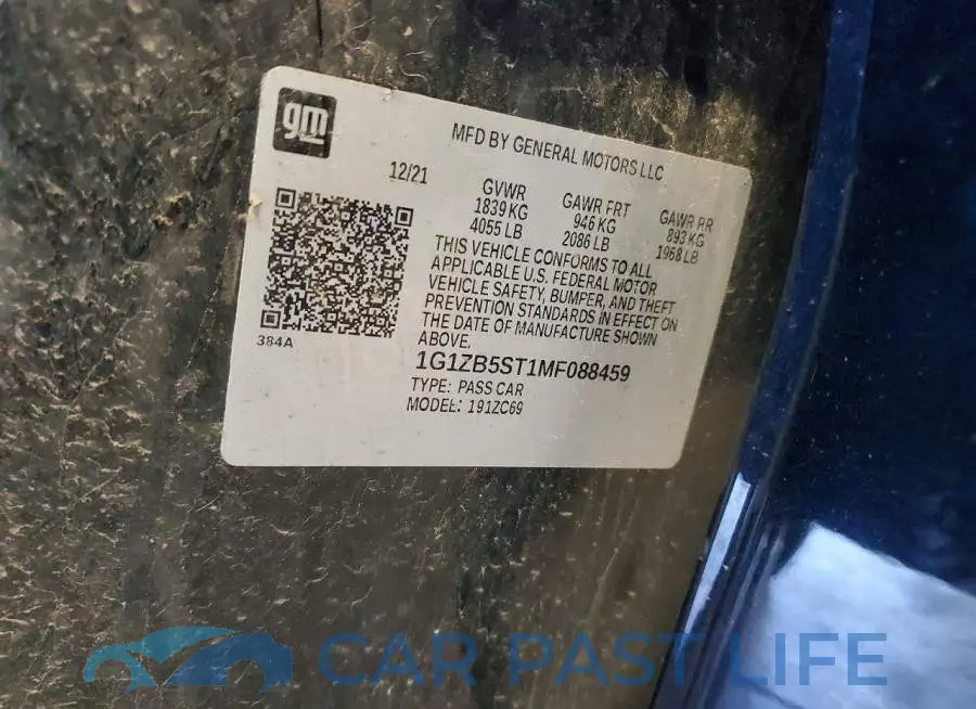 1G1ZB5ST1MF088459# 12
