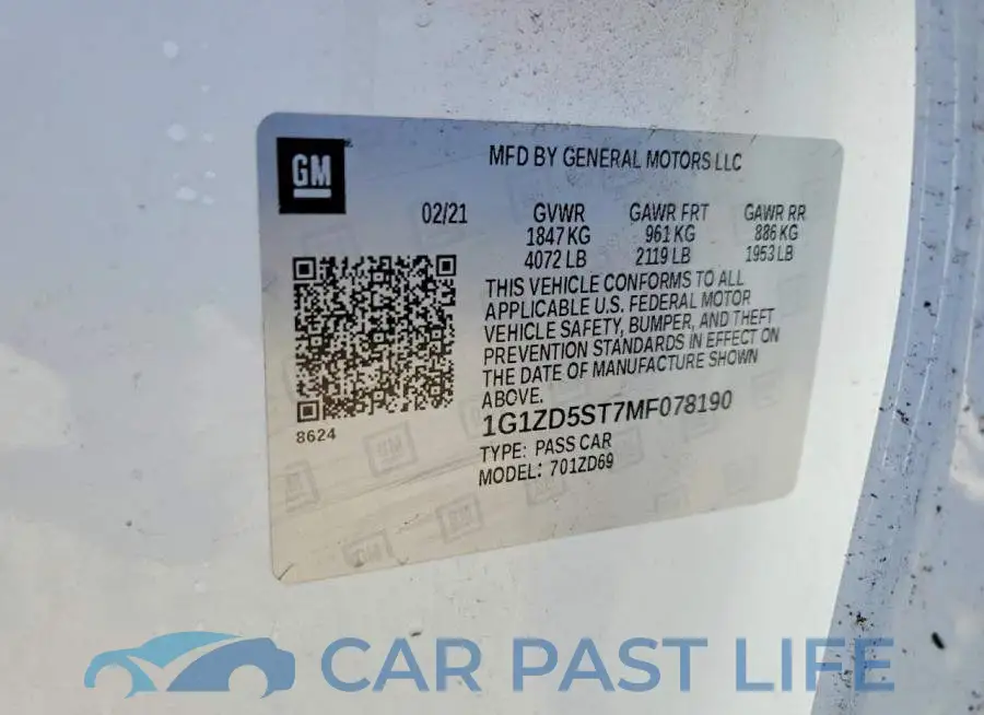 1G1ZD5ST7MF078190# 13
