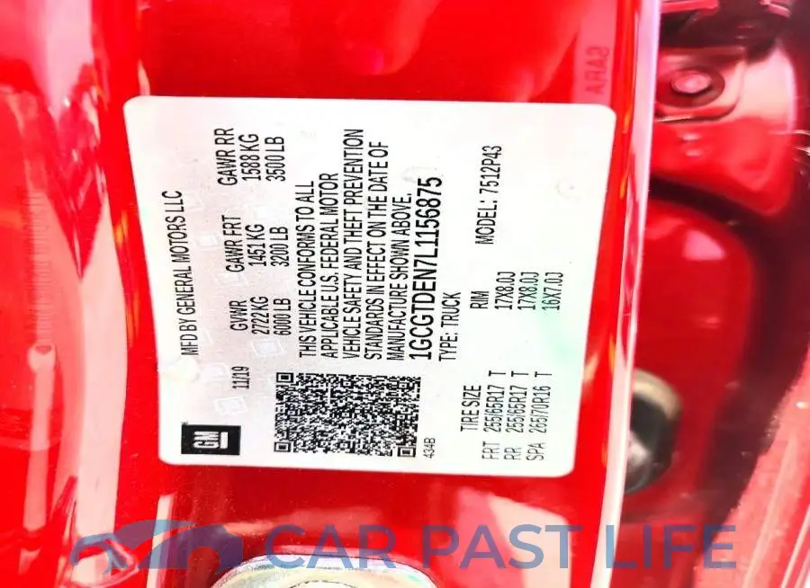 1GCGTDEN7L1156875# 13