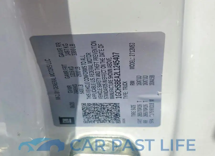 1GCHSBEA2L1245407# 12