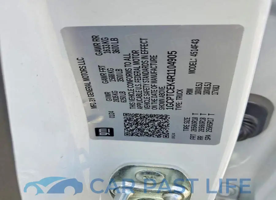 1GCPTCEK4R1104905# 12