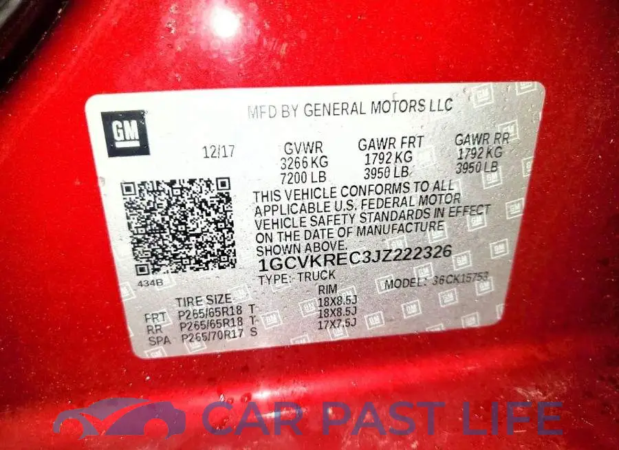 1GCVKREC3JZ222326# 13