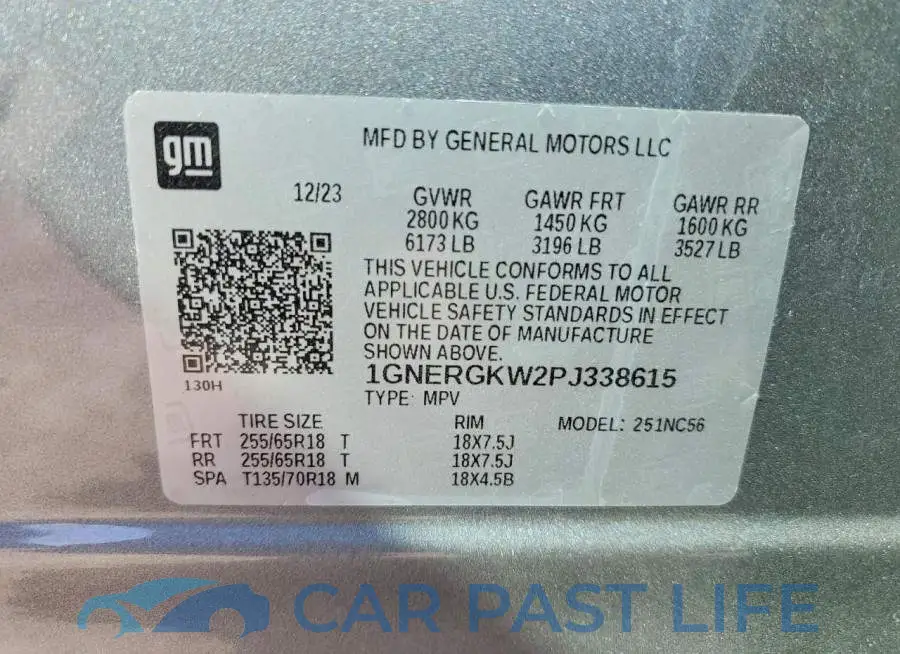 1GNERGKW2PJ338615# 13