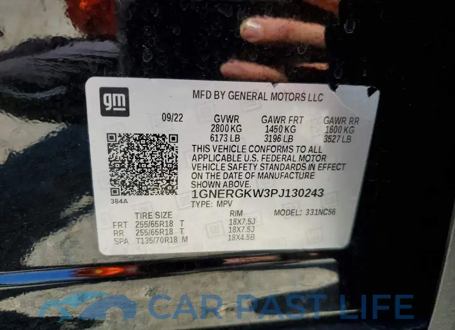 1GNERGKW3PJ130243# 13