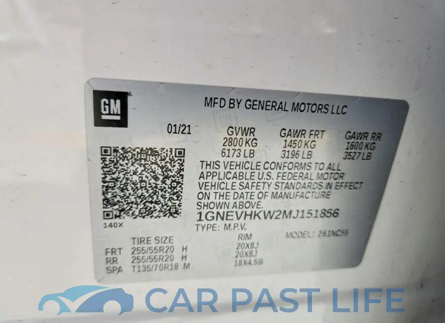 1GNEVHKW2MJ151856# 14