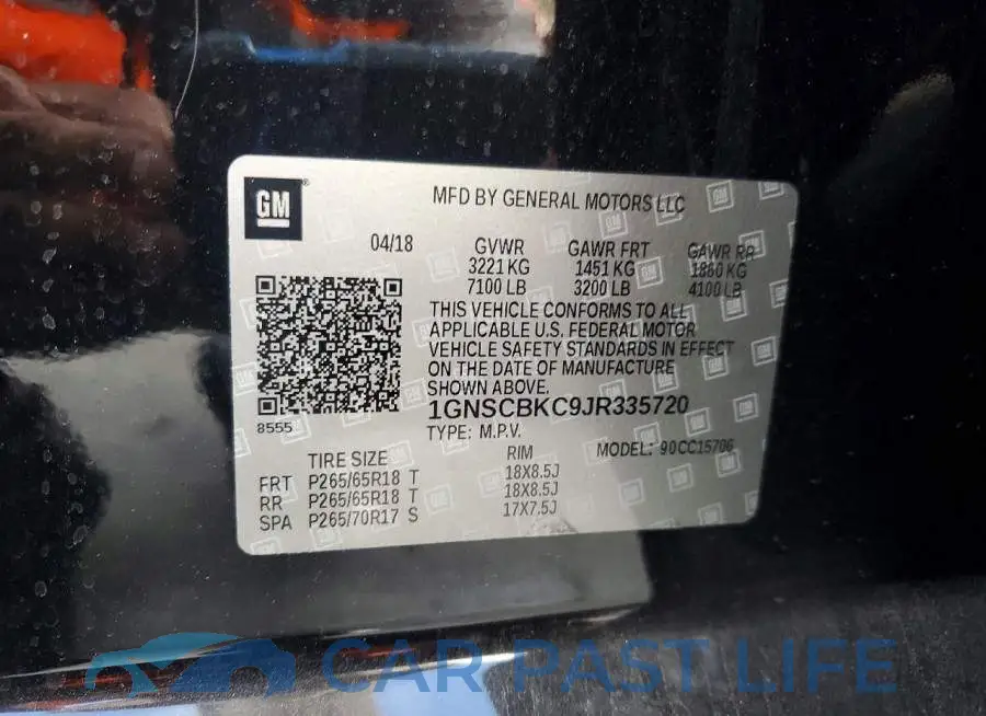 1GNSCBKC9JR335720# 13