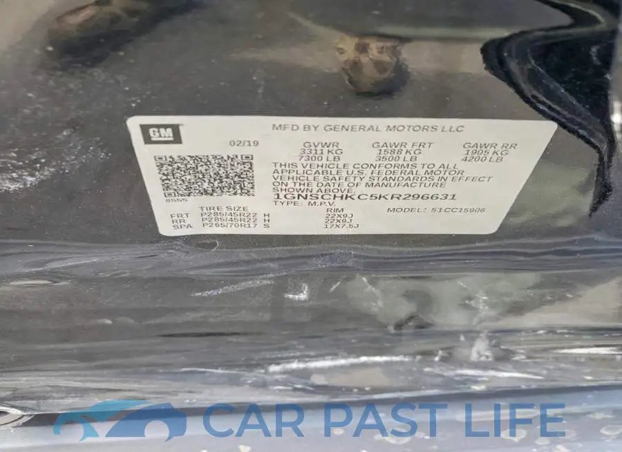 1GNSCHKC5KR296631# 13