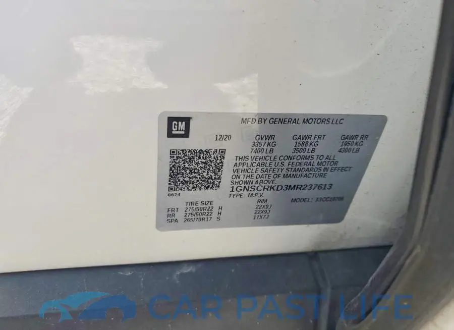 1GNSCRKD3MR237613# 13