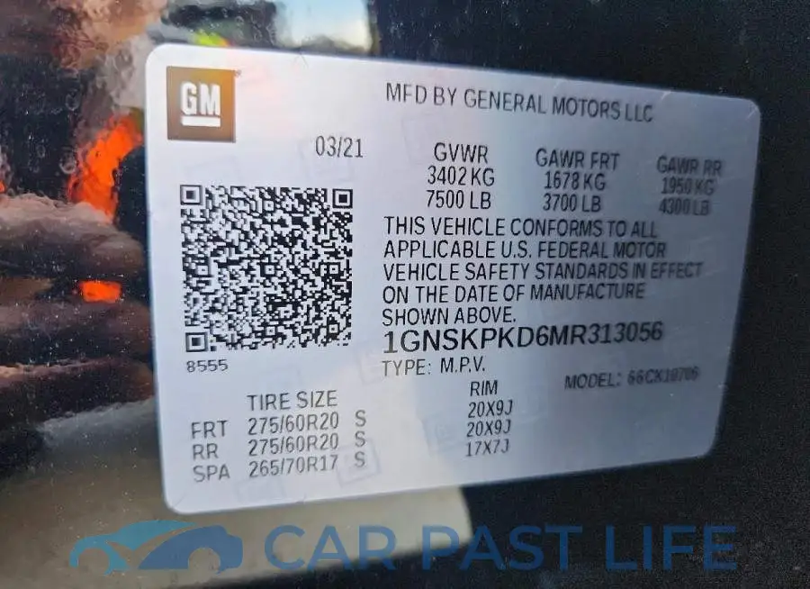 1GNSKPKD6MR313056# 14