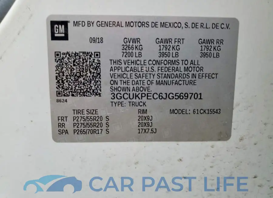 3GCUKPEC6JG569701# 12