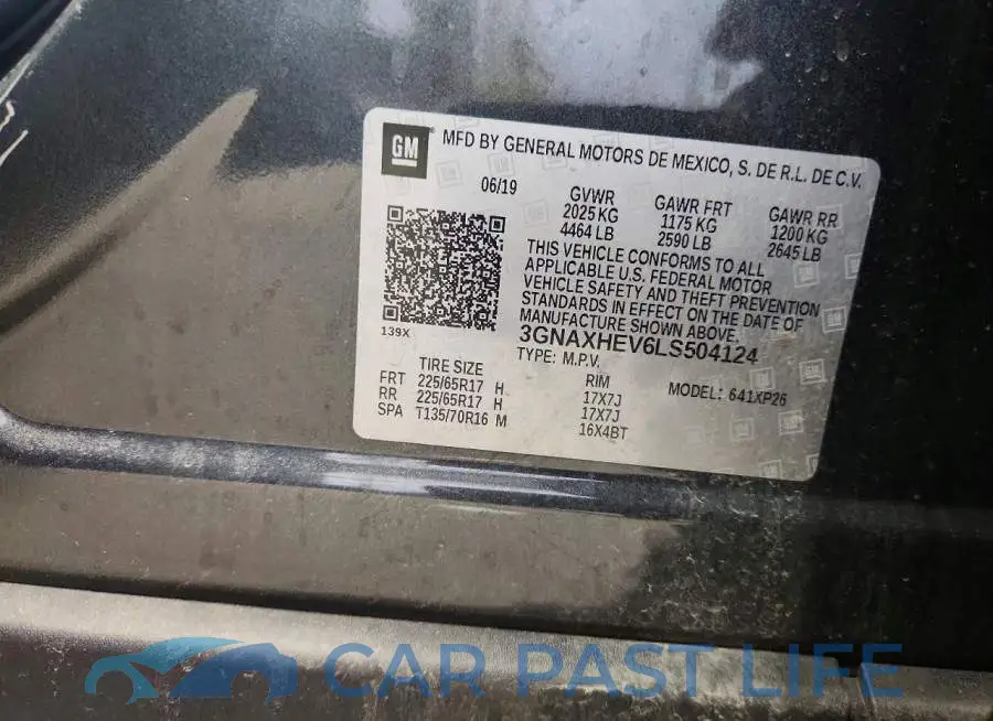3GNAXHEV6LS504124# 13