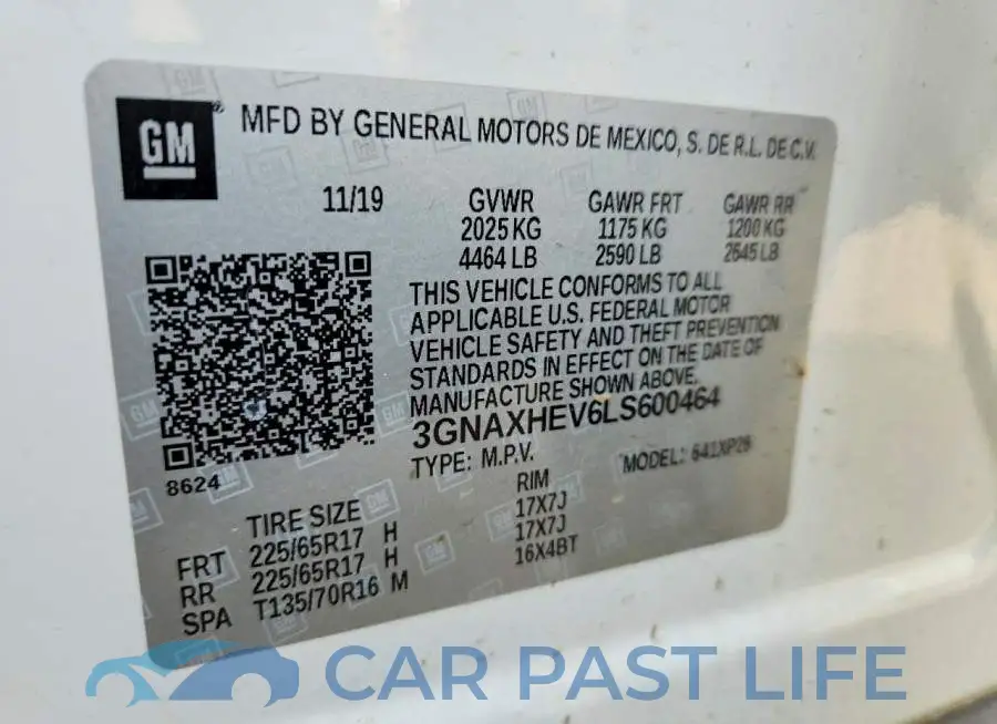 3GNAXHEV6LS600464# 12