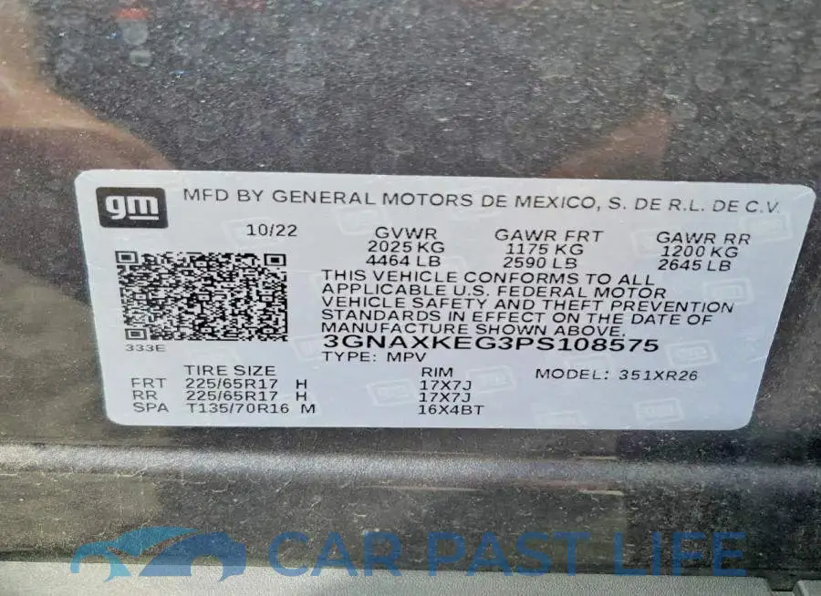 3GNAXKEG3PS108575# 13