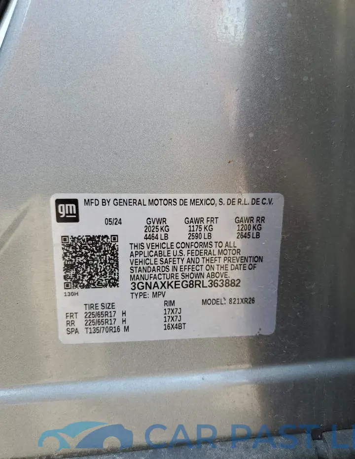 3GNAXKEG8RL363882# 13