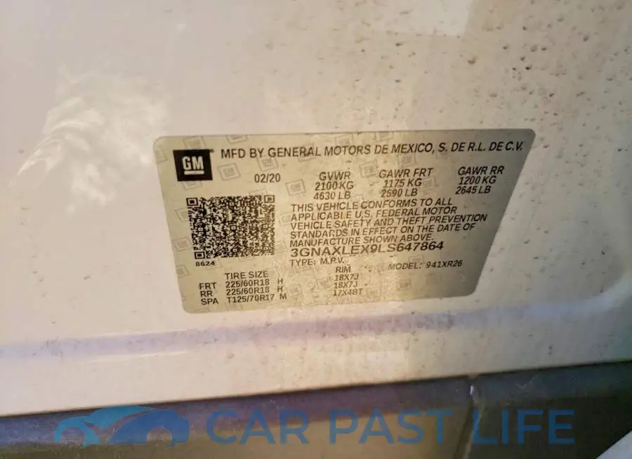 3GNAXLEX9LS647864# 13