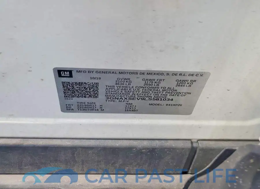 3GNAXSEV9LS581034# 13