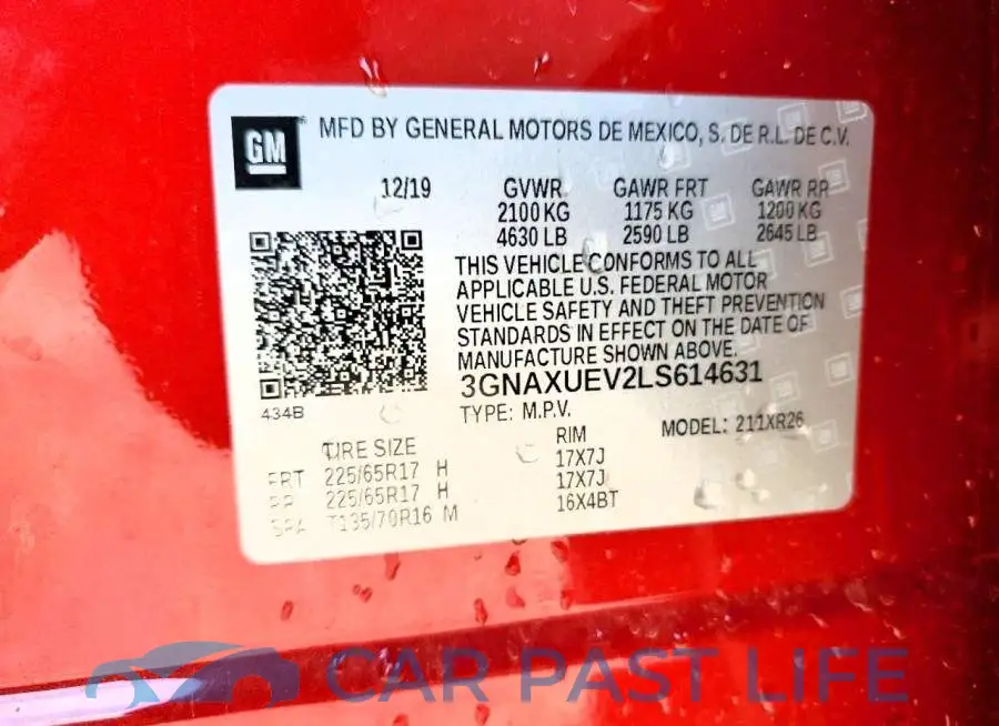 3GNAXUEV2LS614631# 12