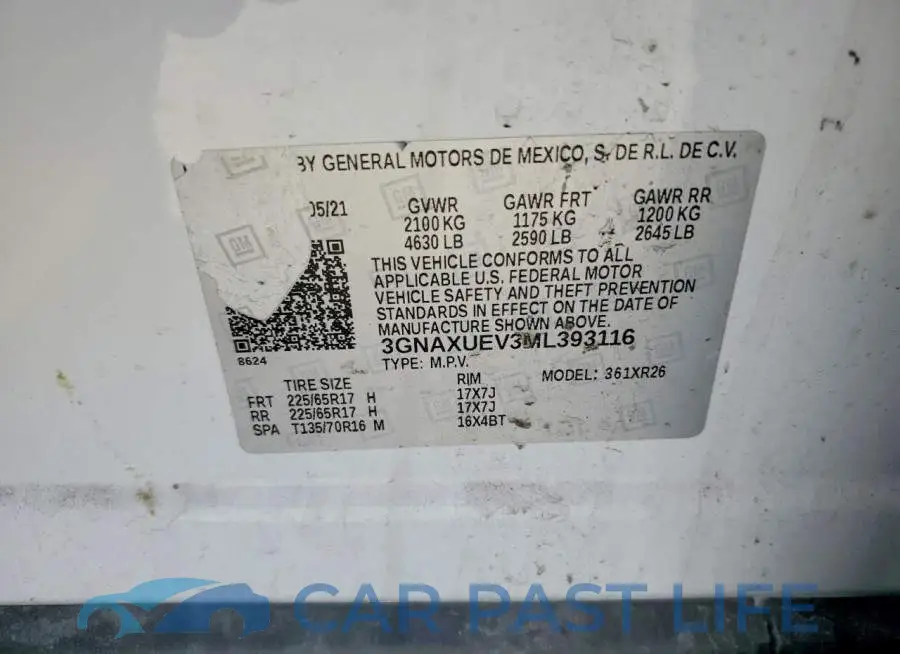 3GNAXUEV3ML393116# 13