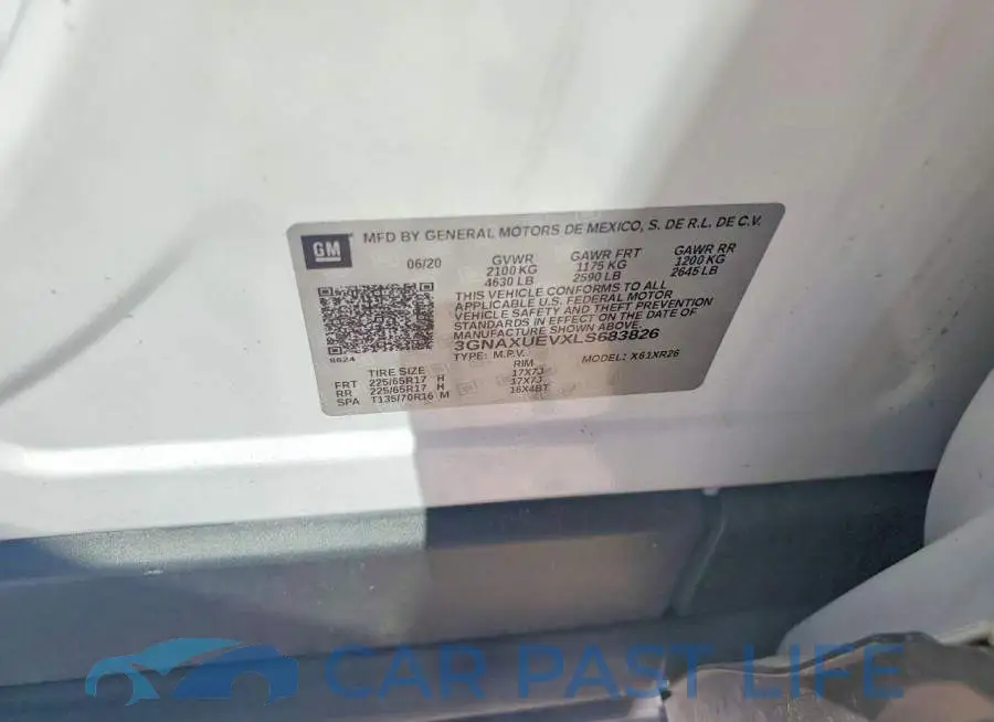 3GNAXUEVXLS683826# 12