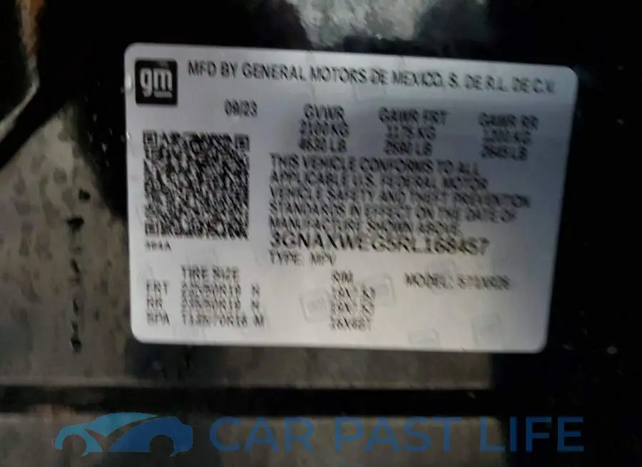 3GNAXWEG5RL168457# 14