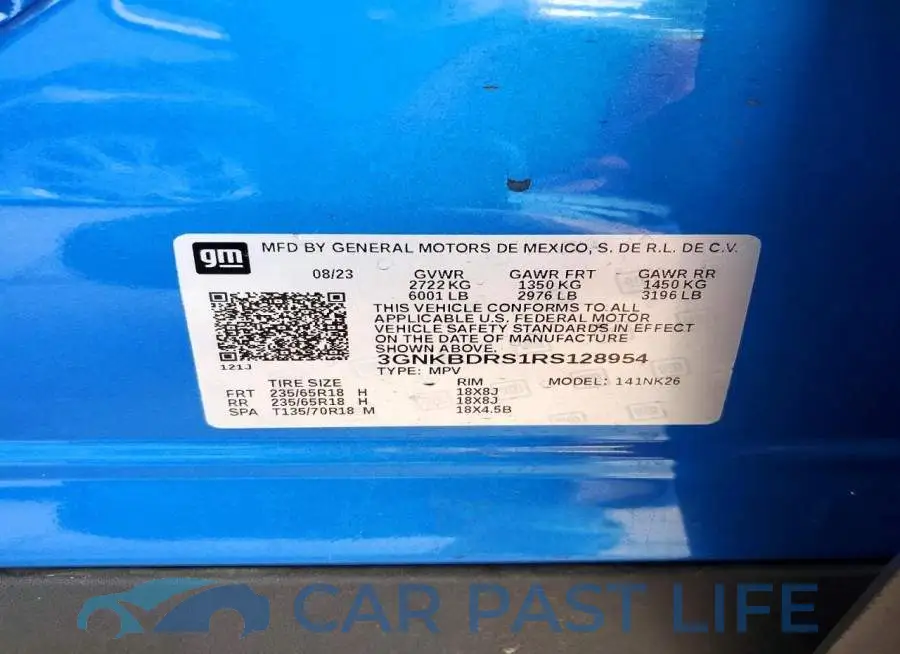 3GNKBDRS1RS128954# 13