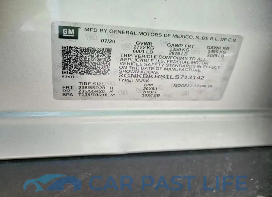 3GNKBKRS1LS713142# 13