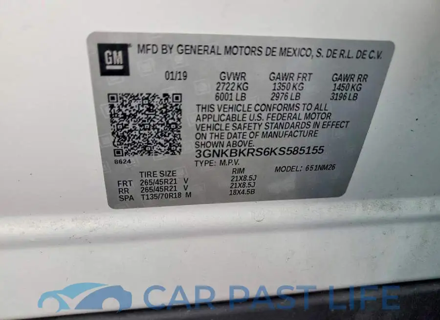 3GNKBKRS6KS585155# 13