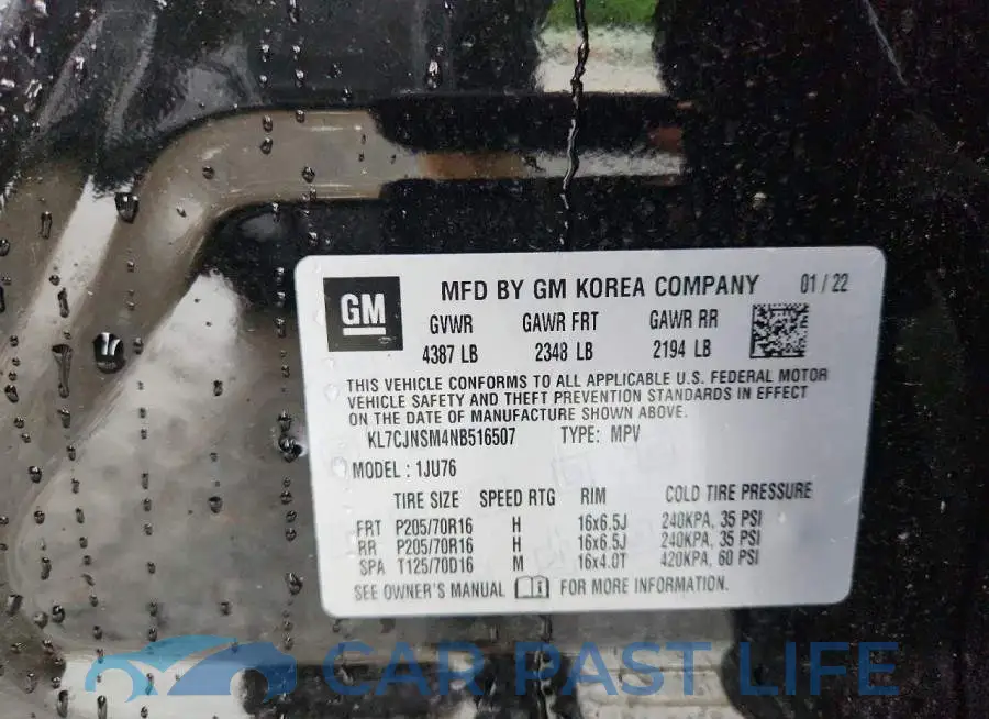 KL7CJNSM4NB516507# 13